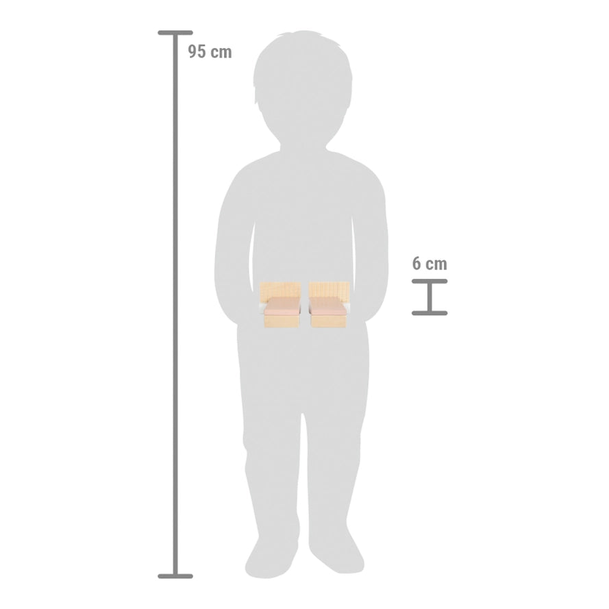 Puppenhausmöbel Schlafzimmer | Puppenzubehör | Holz