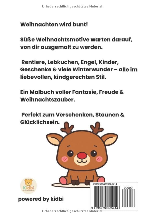 „Mein Weihnachts-Malbuch“ – das süße Weihnachts-Malbuch für Kinder!