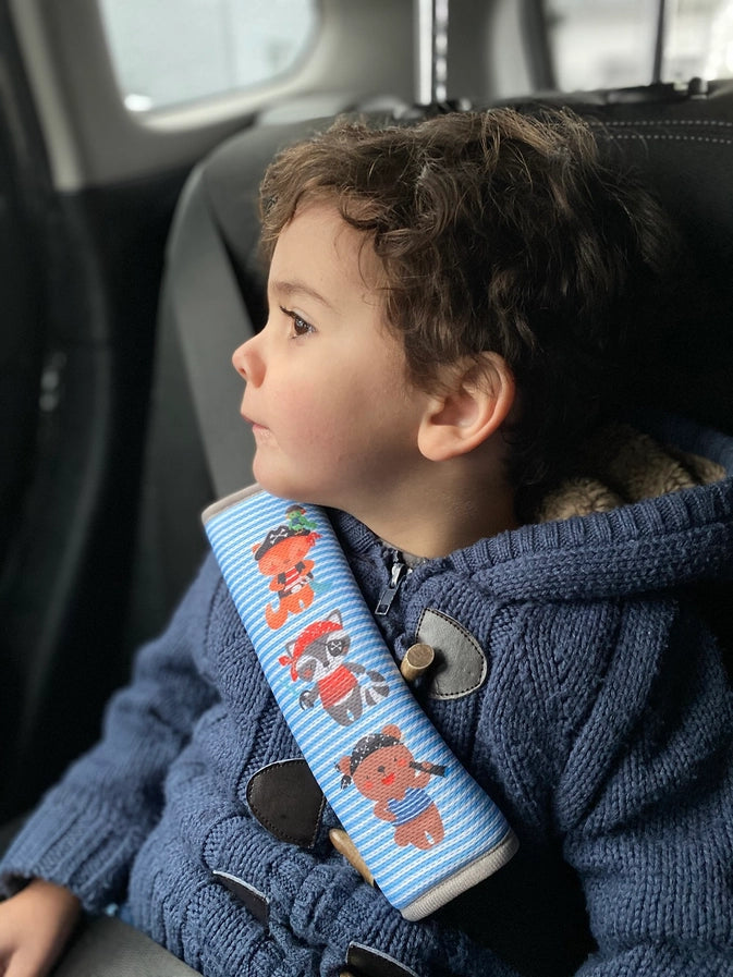 2x Piraten Tiere Kinder Auto Gurtpolster Gurtschutz