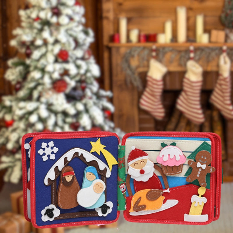 Montessori Beschäftigungsbrett-Buch Weihnachten