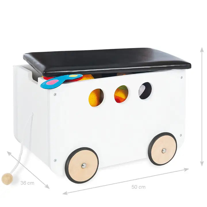 Spielzeugkiste Mit Rollen 'Jim', Weiß