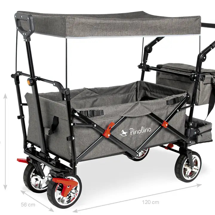 Klappbollerwagen 'Addplus' Mit Bremse, Grau Meliert