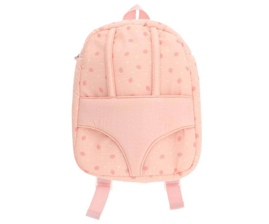 Rucksack für Puppen Erdbeeren Rosa