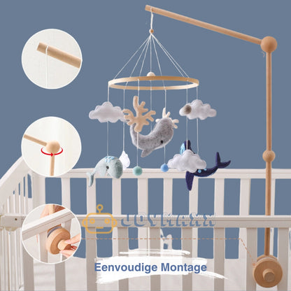 Handgefertigtes Baby-Mobile Ozean & Wale | Filz & Holz