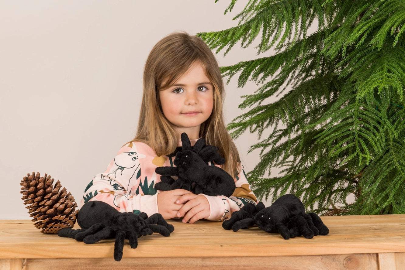 Spinne schwarz 16 cm - Plüschtier - Stofftier