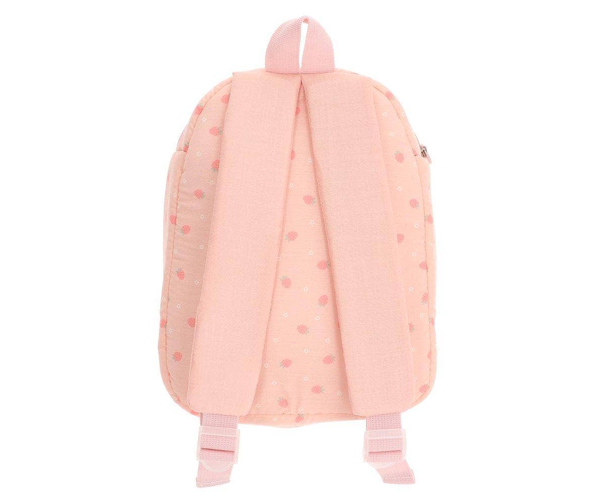 Rucksack für Puppen Erdbeeren Rosa