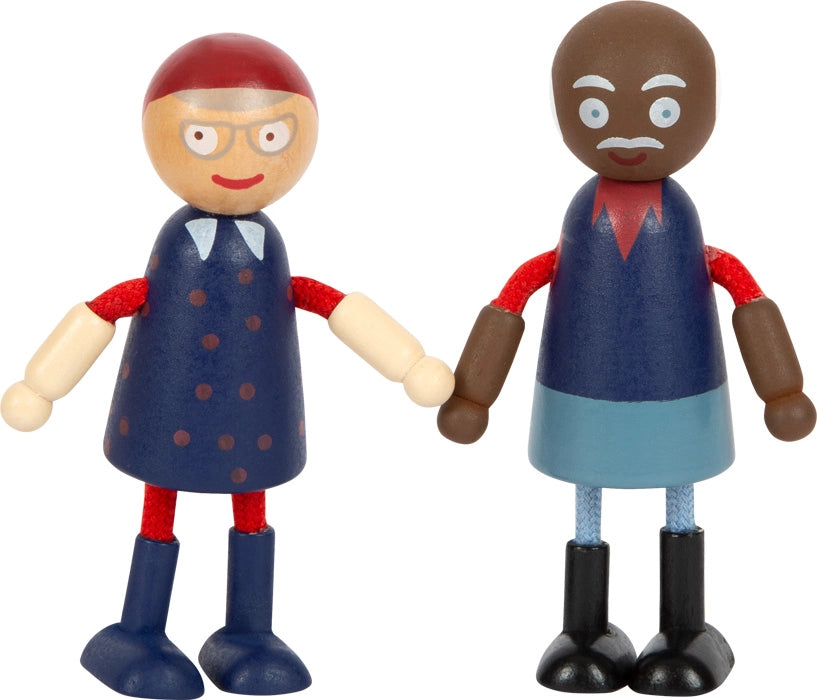 Biegepuppen-Familie Mit Rollstuhl | Puppen | Holz