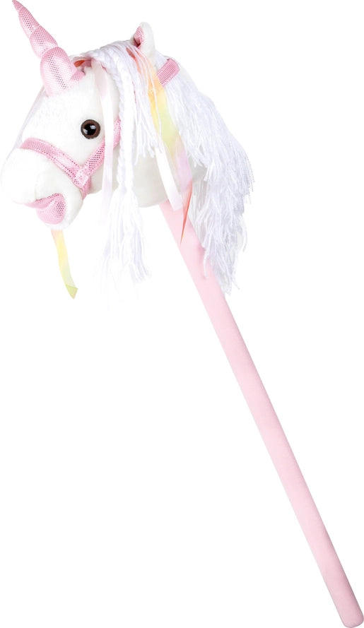 Steckenpferd „Weißes Einhorn“ | Schaukelpferd | Holz