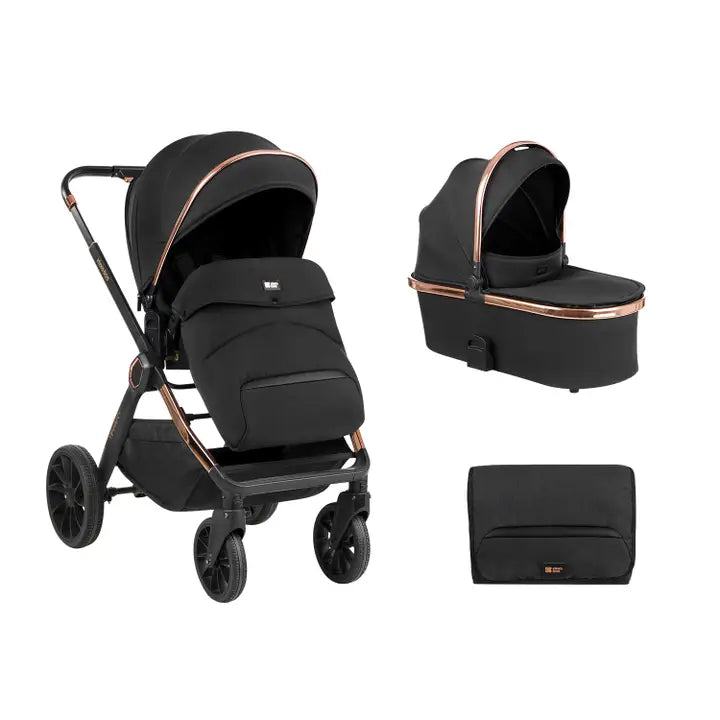 2-in-1-Kinderwagen mit schwarzer Tiffany-Tragetasche