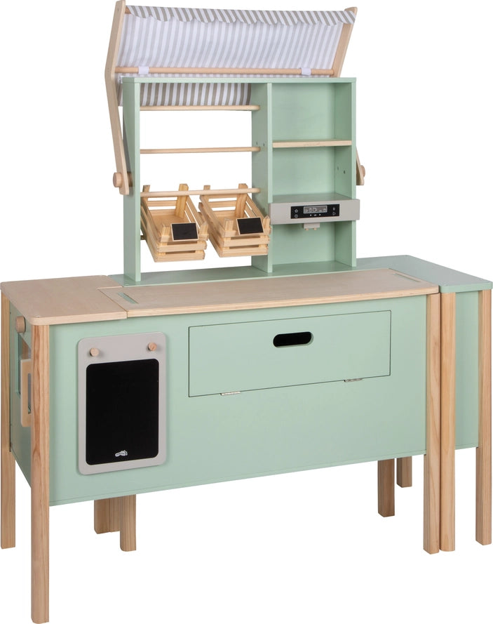Kaufladen und Kinderküche Salbeigrün „fresh“ | Küche | Holz