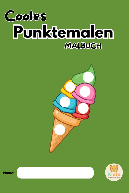 Cooles Punktemalen Malbuch: „Weiße Punkte? Male sie in der richtigen Farbe an!“