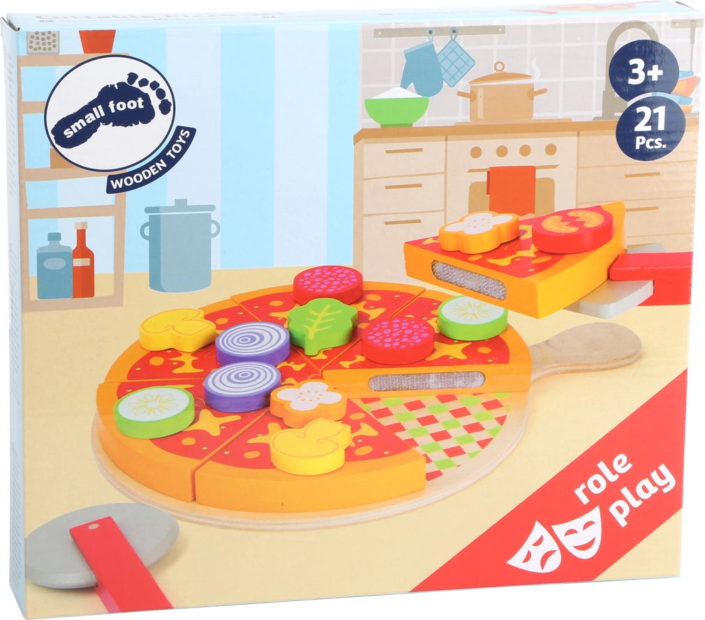 Schneide Pizza-Set | Kaufmannsläden | Holz
