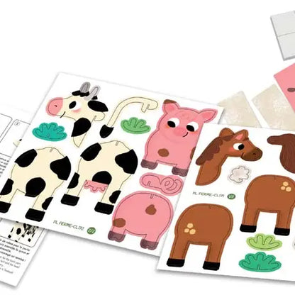 Erstellen Sie einfache „Farmtiere“ -Akkordeon-Falten