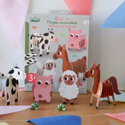 Erstellen Sie einfache „Farmtiere“ -Akkordeon-Falten