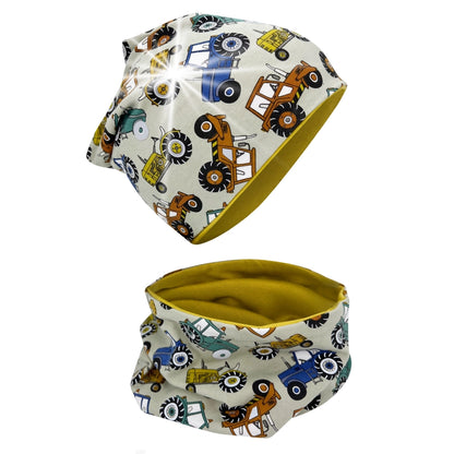 360° Reflektor Beanie & Loop – Traktor - Jersey innen