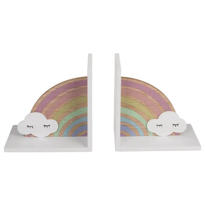 Buchstützen, Regenbogen mit Wolke