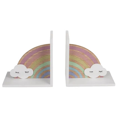 Buchstützen, Regenbogen mit Wolke