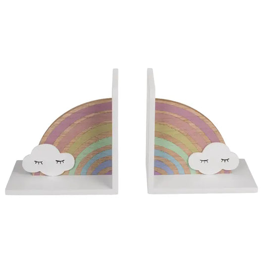 Buchstützen, Regenbogen mit Wolke