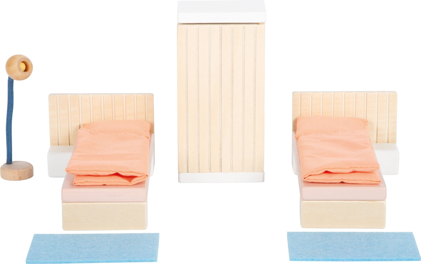 Puppenhaus Natur mit Möbeln| Puppenzubehör | Holz