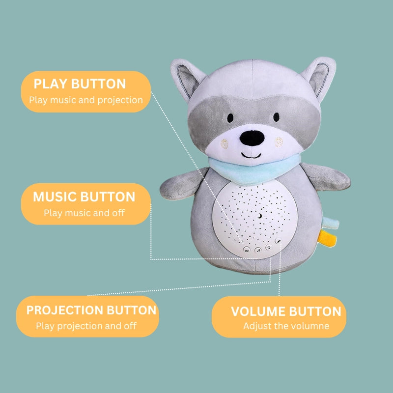 Babyschlaftrainer - Sternenprojektion, Weißes Rauschen, Musik