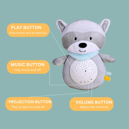 Babyschlaftrainer - Sternenprojektion, Weißes Rauschen, Musik