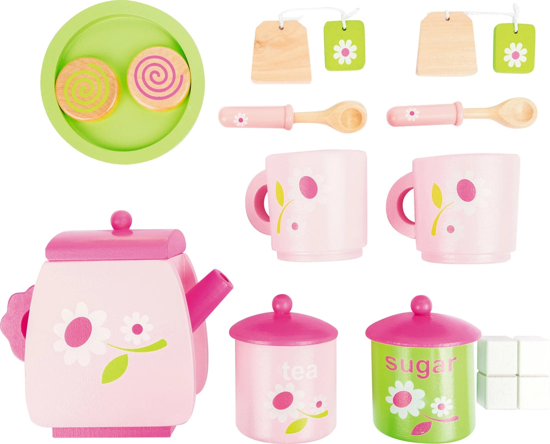 Teeservice Blümchen | Kaufmannsläden | Holz