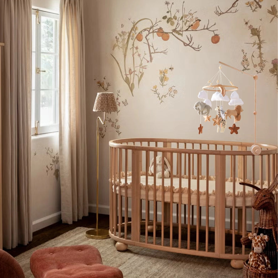 Handgefertigtes Baby-Mobile Safari-Tiere