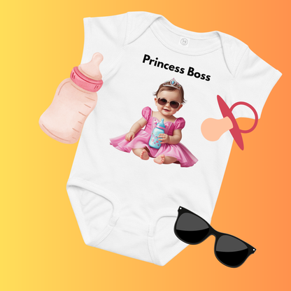 "PrincessBoss" Baby-Jersey-Body