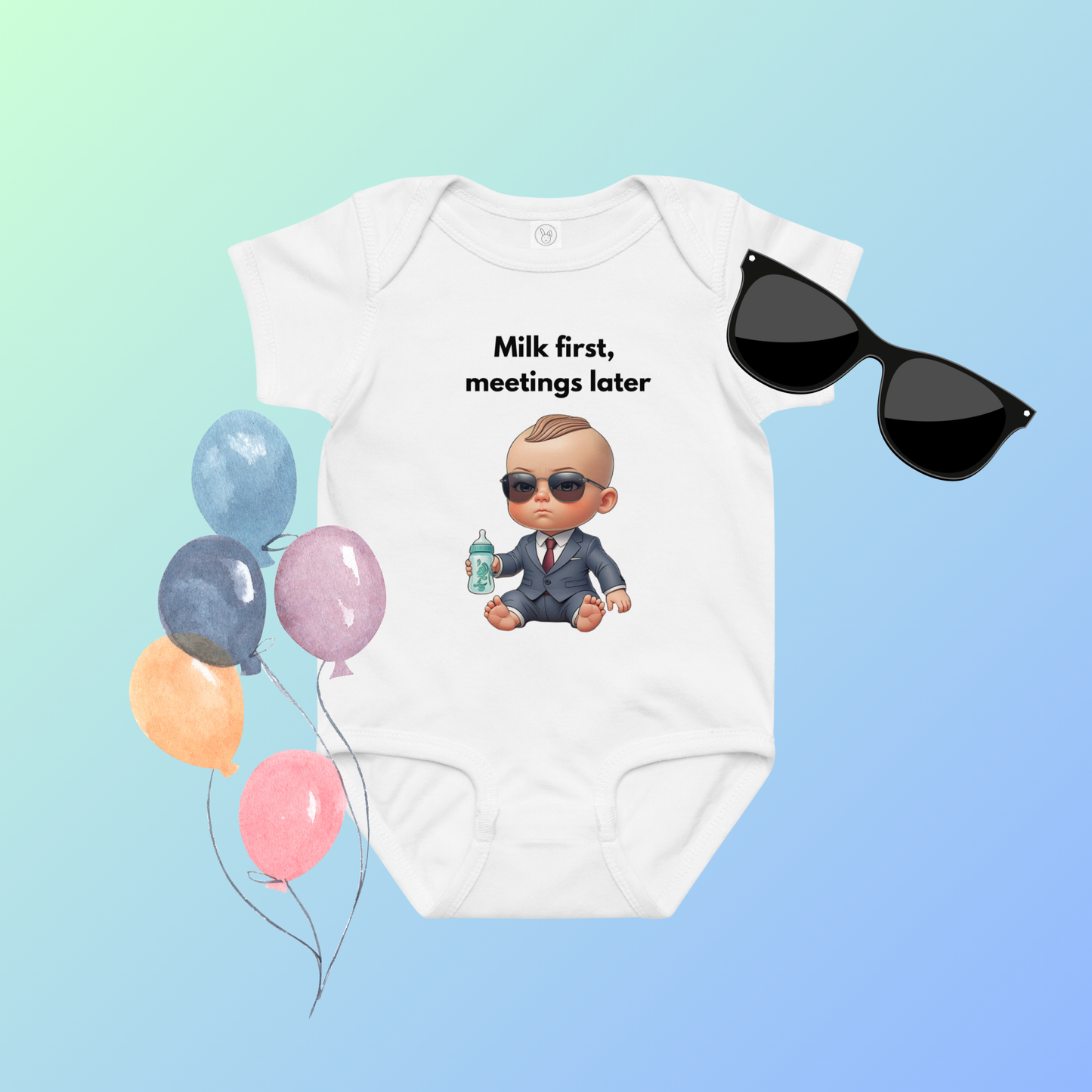 "Milk first" Baby-Jersey-Body