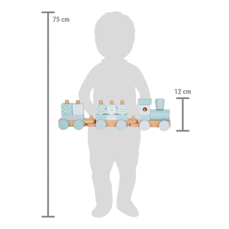 Holzzug blau | Schiebespielzeug | Holzspielzeug