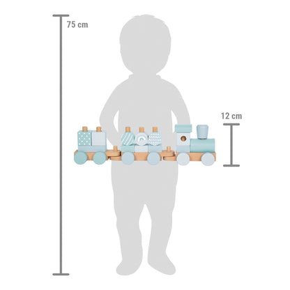 Holzzug blau | Schiebespielzeug | Holzspielzeug
