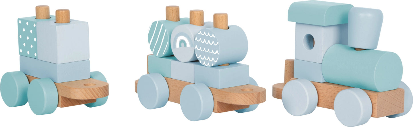 Holzzug blau | Schiebespielzeug | Holzspielzeug