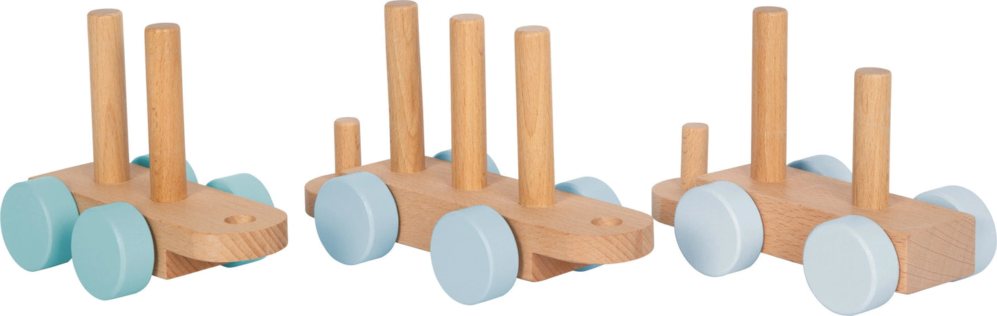 Holzzug blau | Schiebespielzeug | Holzspielzeug