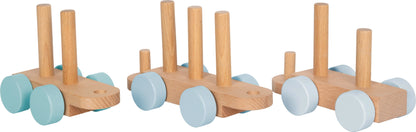 Holzzug blau | Schiebespielzeug | Holzspielzeug