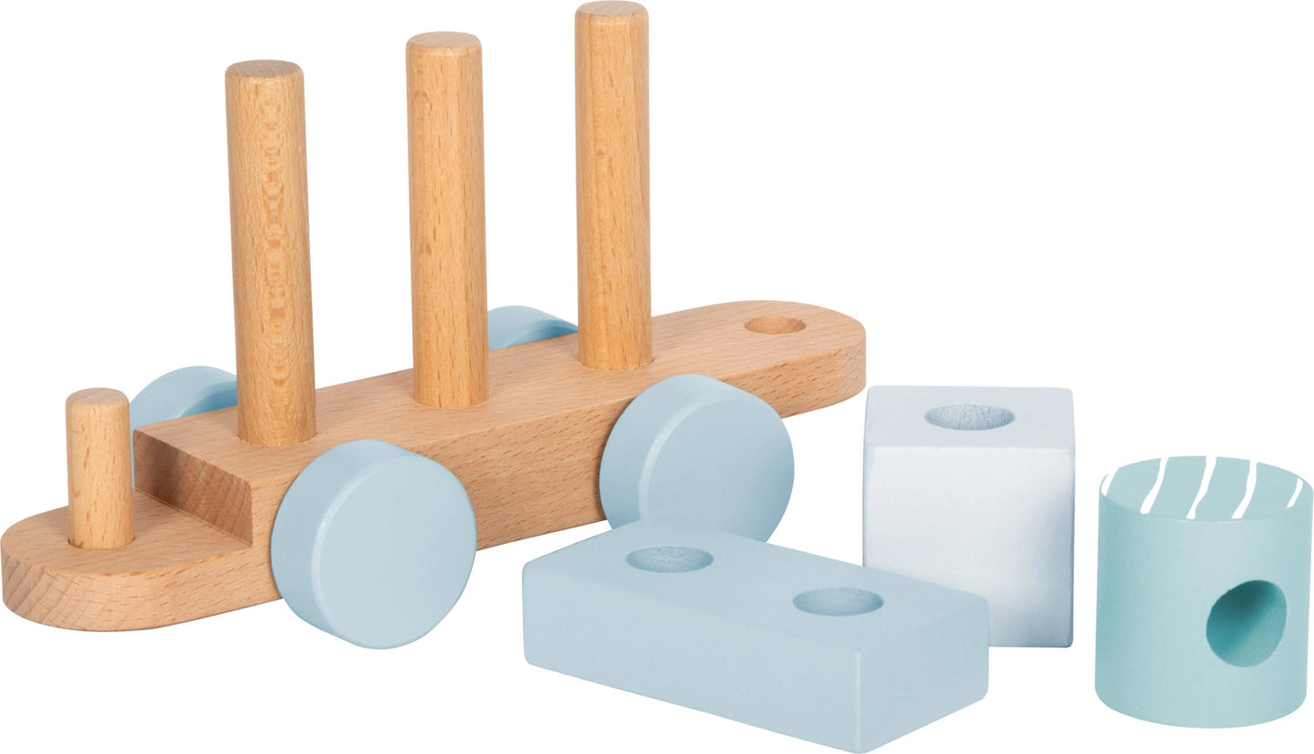 Holzzug blau | Schiebespielzeug | Holzspielzeug