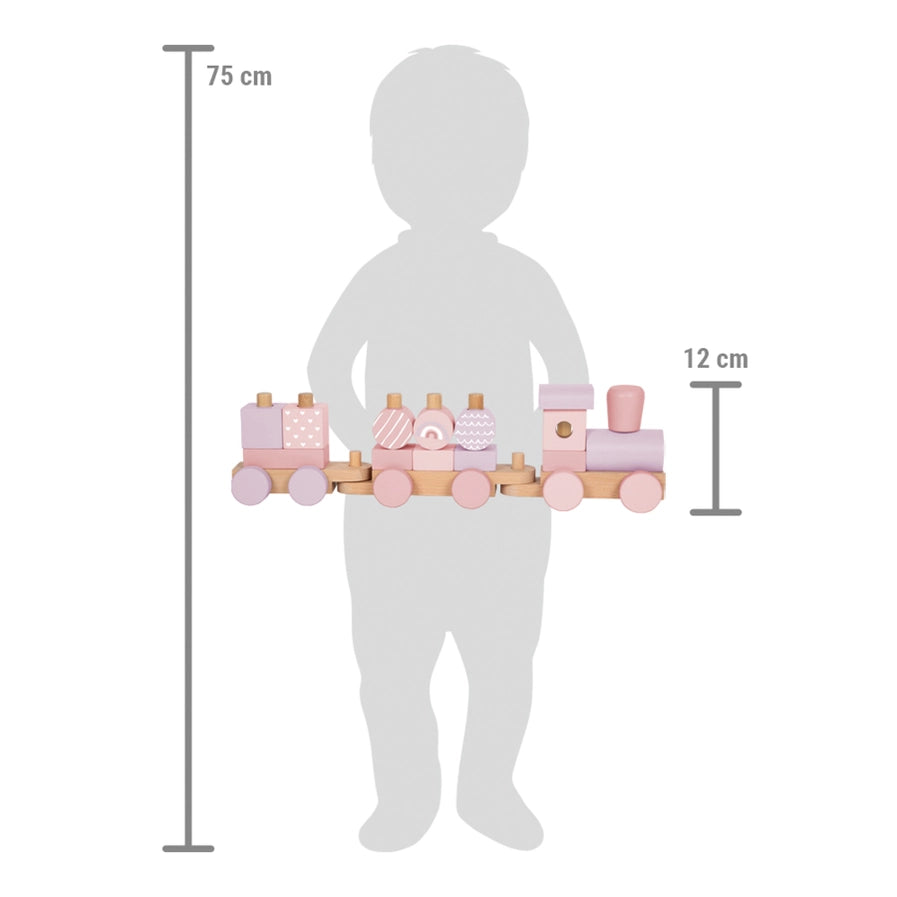 Holzzug rosa | Schiebespielzeug | Holzspielzeug