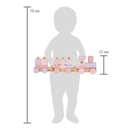 Holzzug rosa | Schiebespielzeug | Holzspielzeug