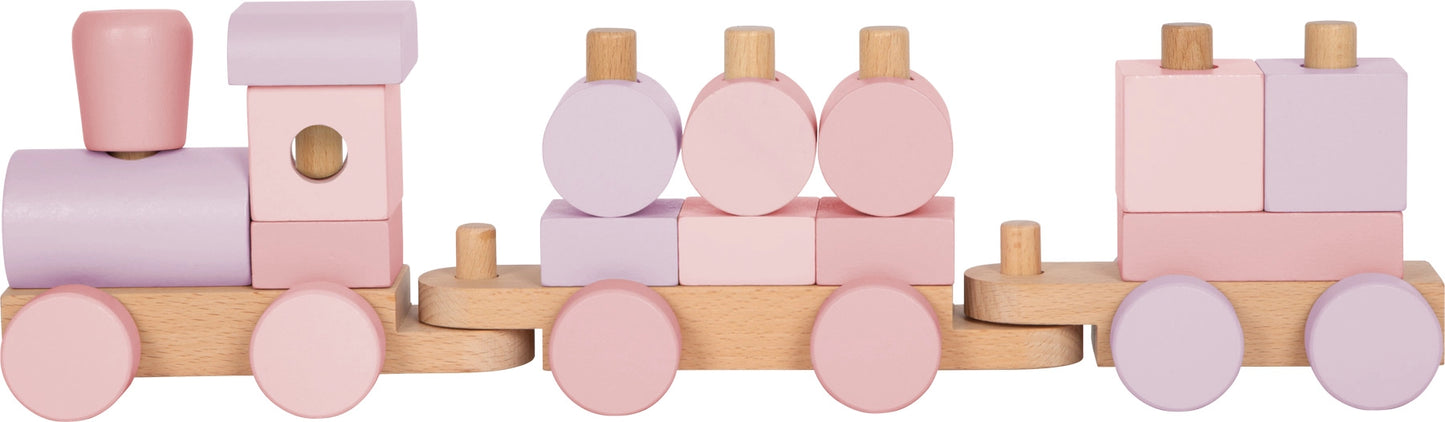Holzzug rosa | Schiebespielzeug | Holzspielzeug
