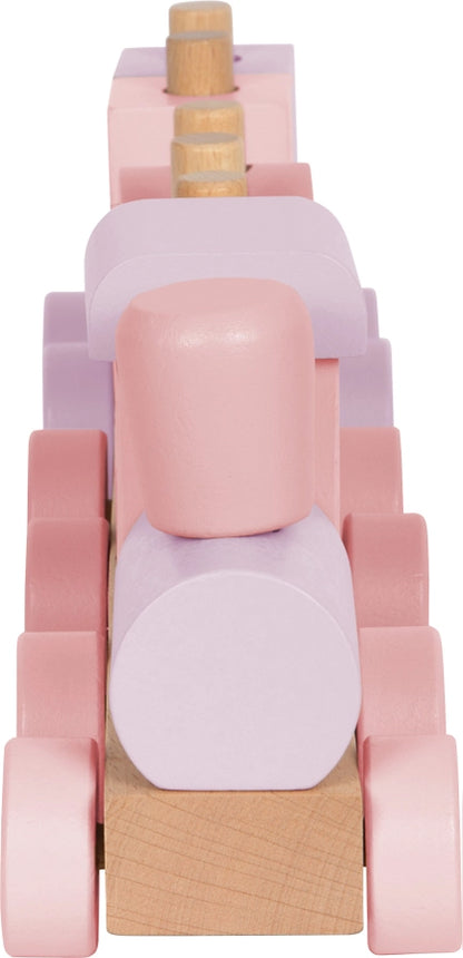 Holzzug rosa | Schiebespielzeug | Holzspielzeug