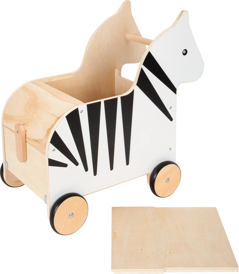 Spielzeugkiste mit Rollen Zebra „Wildlife“ | Holz