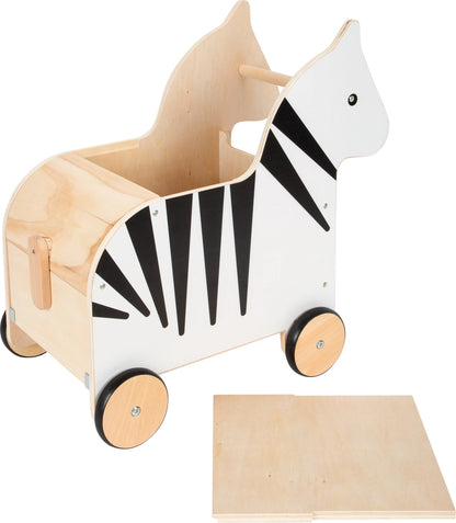 Spielzeugkiste mit Rollen Zebra „Wildlife“ | Holz