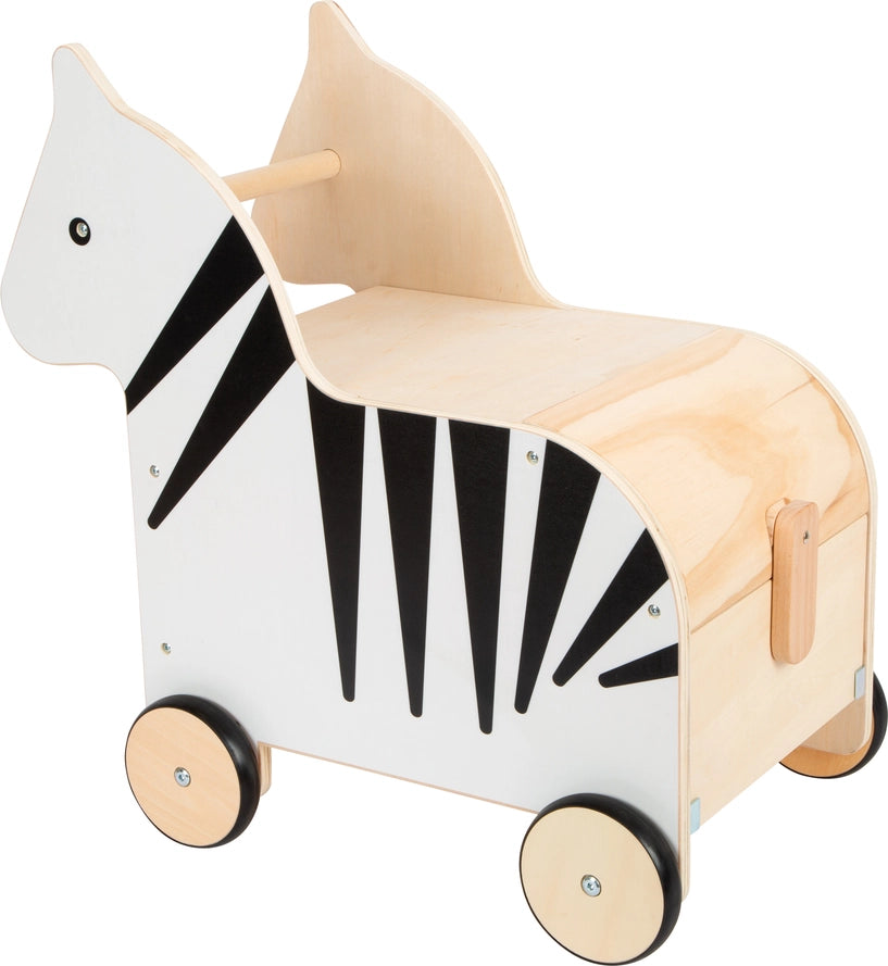 Spielzeugkiste mit Rollen Zebra „Wildlife“ | Holz