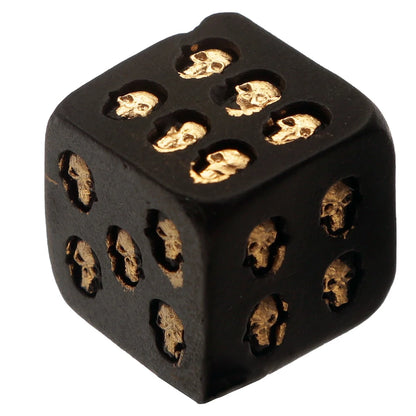 🎲💀 Totenkopf Würfel – 2er Set (schwarz/gold) 💀🎲