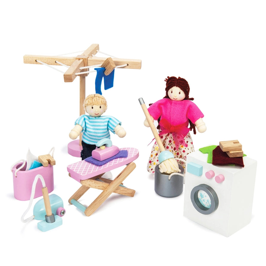 Waschküchen Set ME038 / Wooden Dolls House Laundry Room