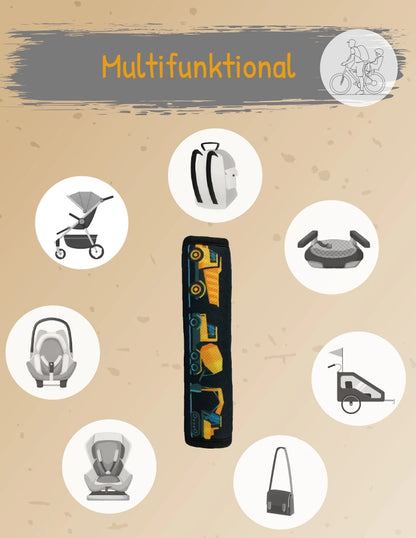 2x Baufahrzeuge Bagger Kinder Auto Gurtpolster Gurtschutz