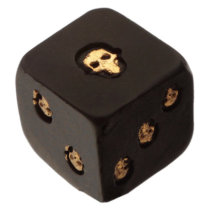 🎲💀 Totenkopf Würfel – 2er Set (schwarz/gold) 💀🎲