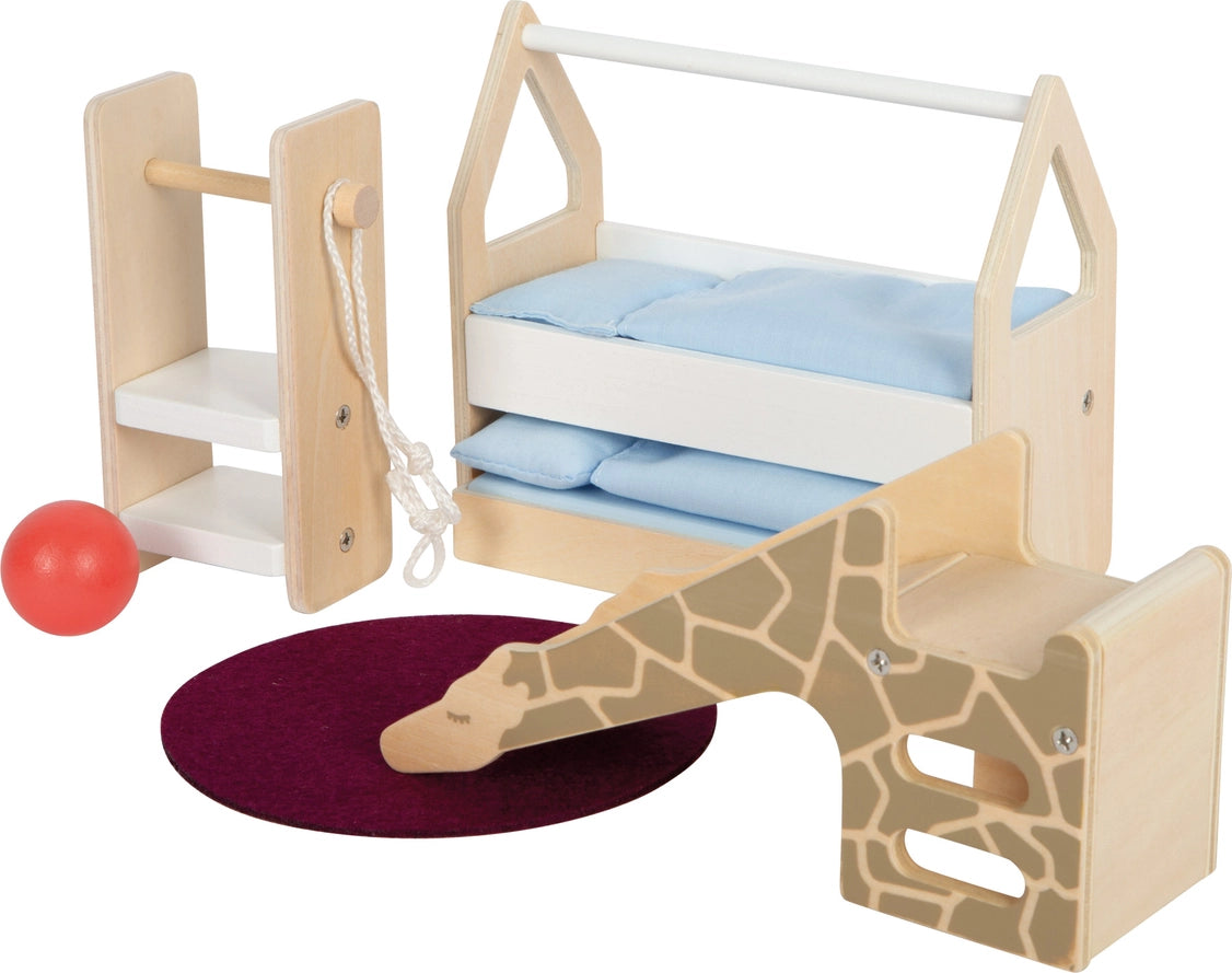 Puppenhausmöbel Kinderzimmer | Puppenzubehör | Holz
