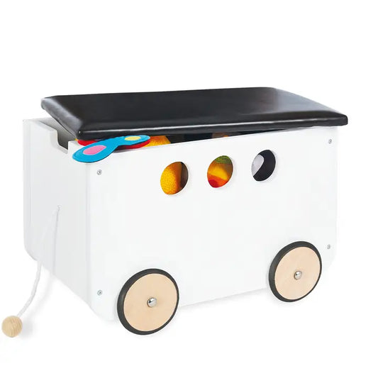 Spielzeugkiste Mit Rollen 'Jim', Weiß