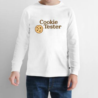 "Cookie Tester" Kinder Premium Bio Langarmshirt