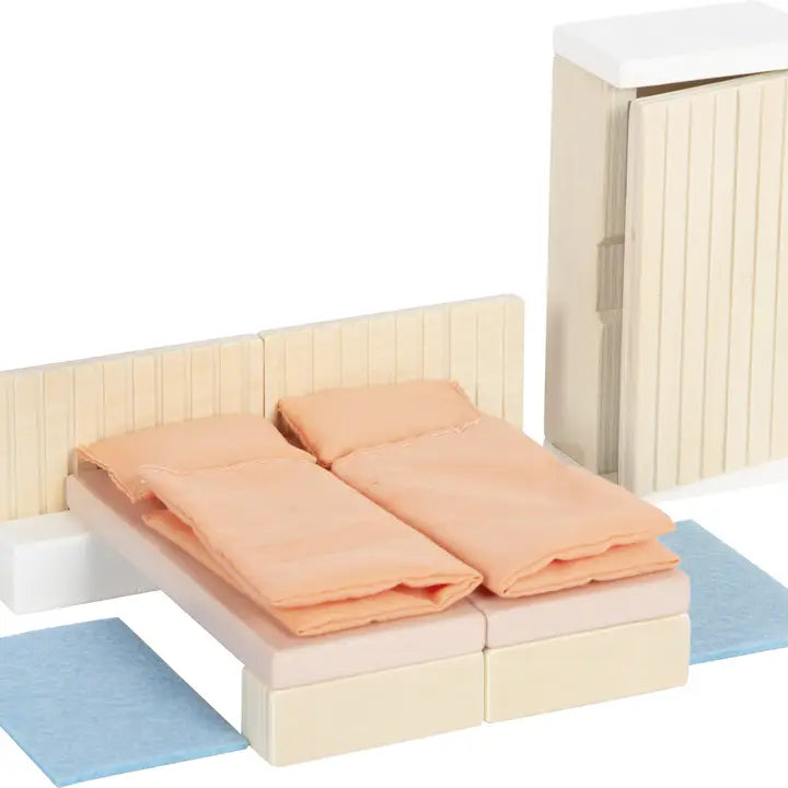 Puppenhausmöbel Schlafzimmer | Puppenzubehör | Holz